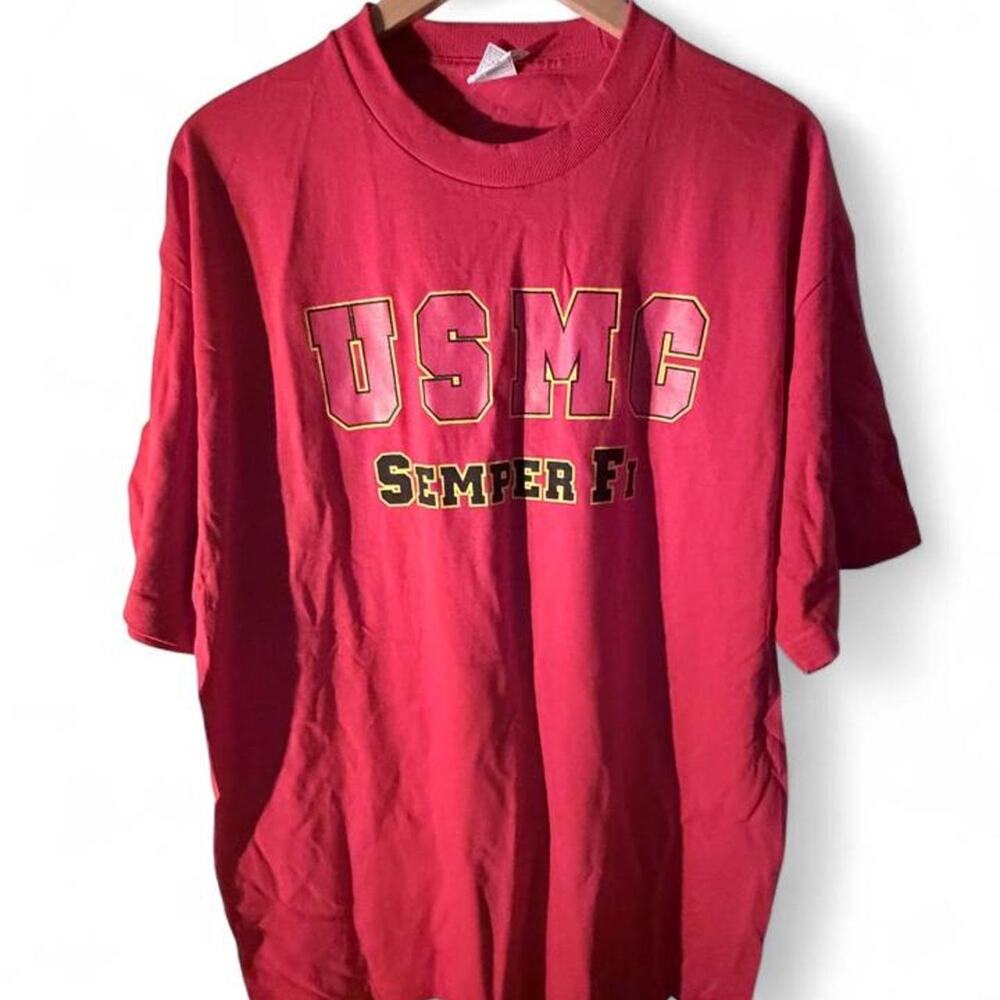 Red usmc semper fi t shirt